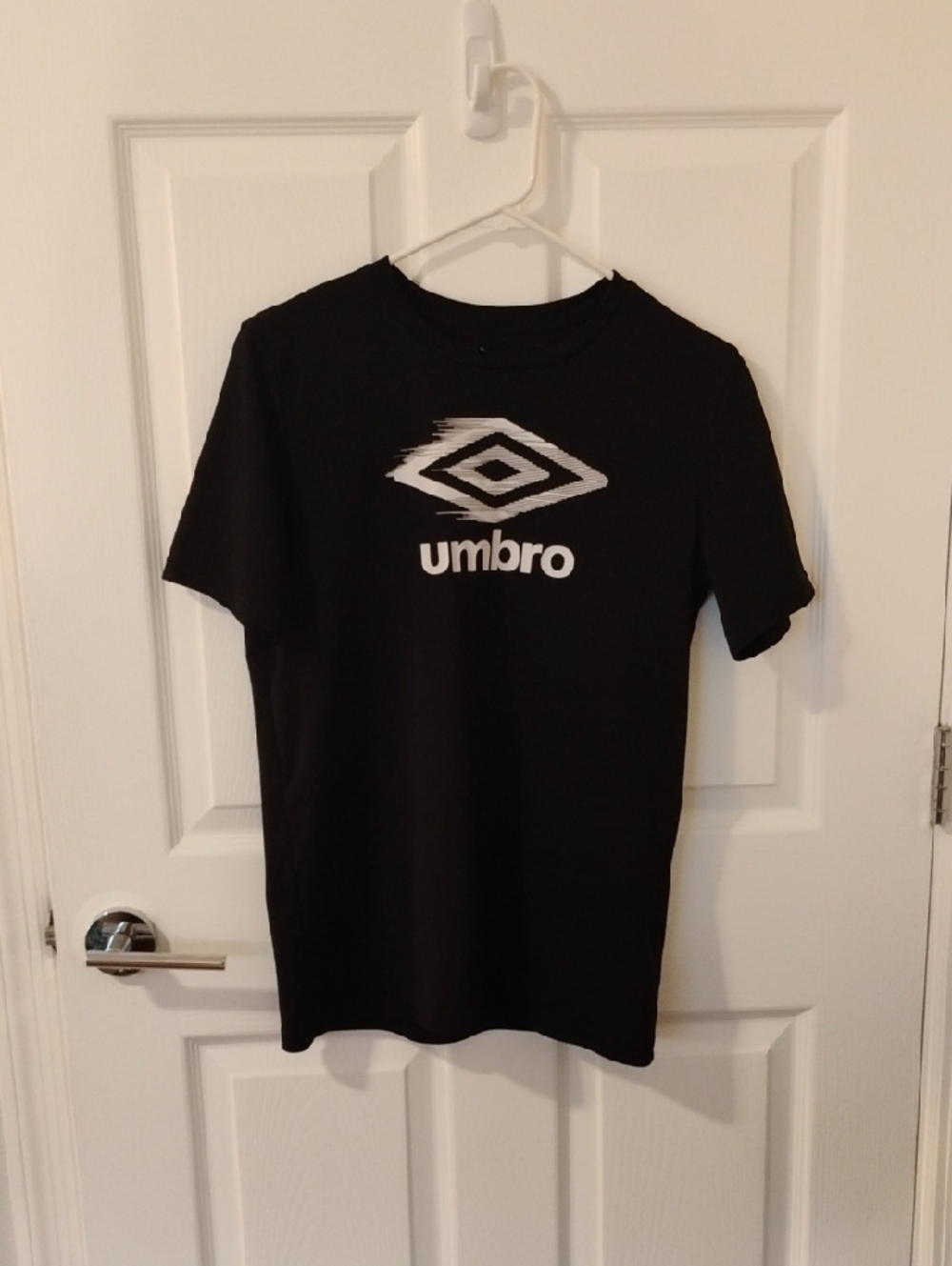 Umbro Black T-Shirt with White Logo Graphic